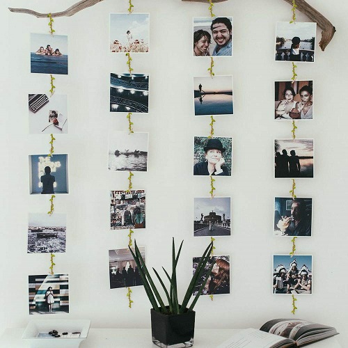 Photo frame online with pegs